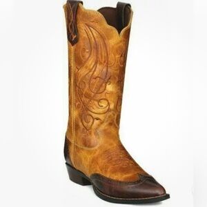 Crush by Durango Brown and Tan Cowboy Boots